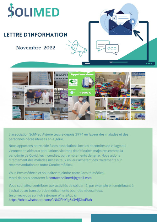 Lettre d&rsquo;information, novembre 2022